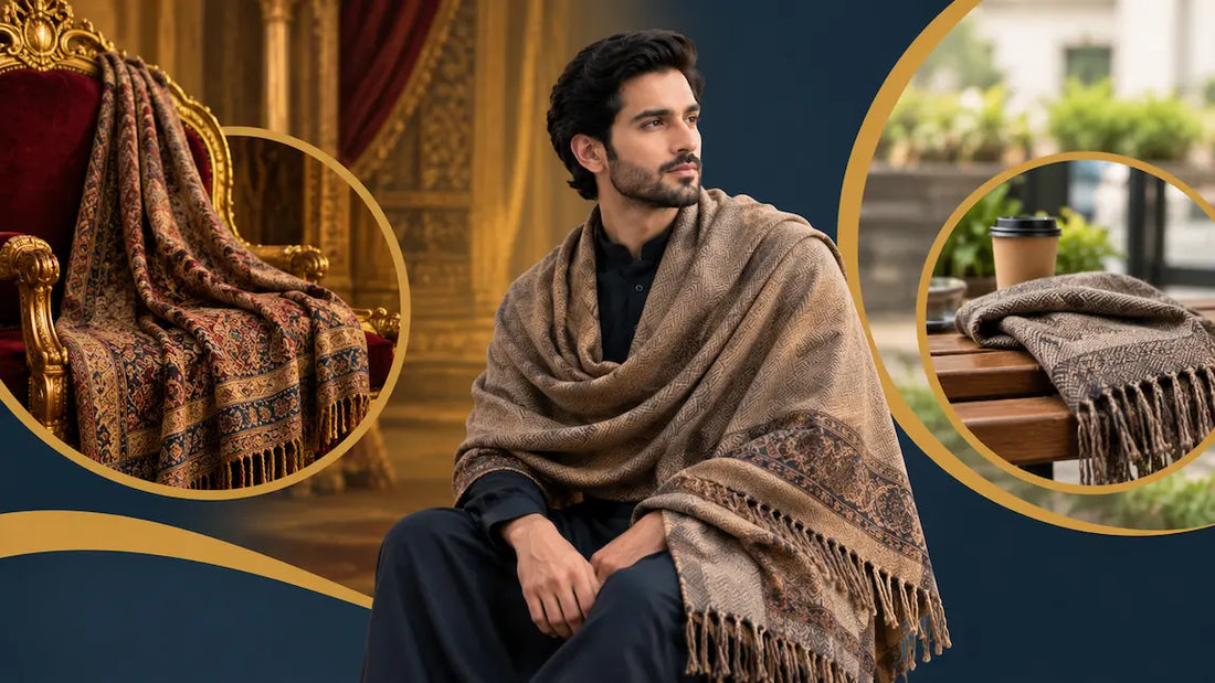 Modern Men's Wool Shawl