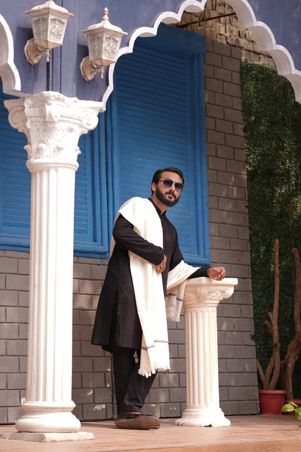 Light Weight & Fancy Wool Shawl