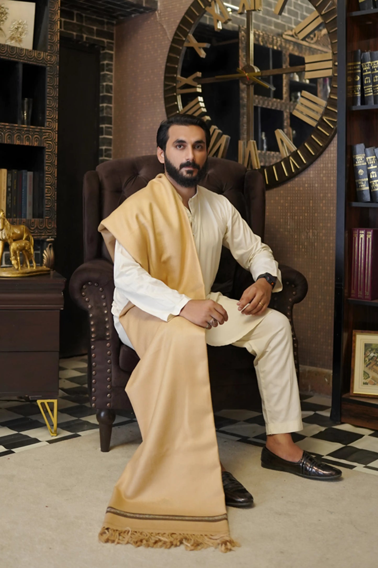 Multicolor Bail Men Shawl