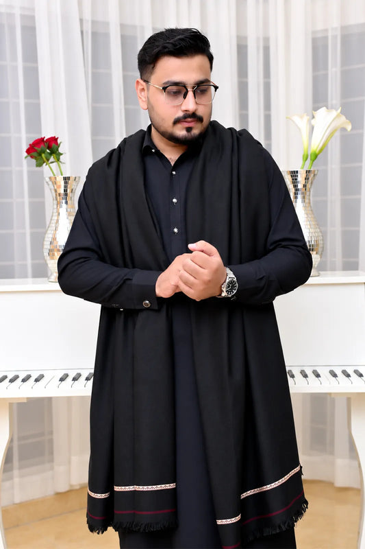 Classic Soft Comfort Black Shawl
